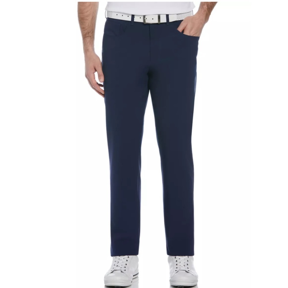 PGA TOURMen's 5 Pocket Heather Golf Pants Peacoat Blue Size 30/32